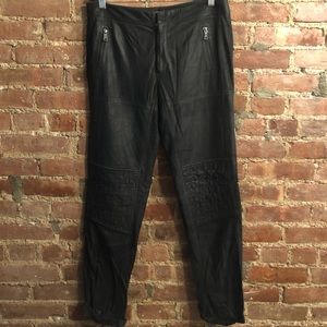Vince Leather Moto Pants